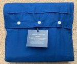 Ralph Lauren Home Harbor Blue Percale Organic Cotton Full Deep Flat Sheet $150. Fixed Price $32.99.