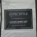 Hotel Style King Luxury Sheet Set White Cotton Blend W/ Lyocell, Quick Dry. Fixed Price $49.00.