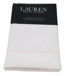 2 Pc Ralph Lauren Spencer Border Sateen Standard Pillowcases Solid White /ivory. Fixed Price $39.95.