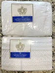 King Sheet Court Of Versailles By Cannon Eyelet Lace Emb Flat & Fitted Sealed. Fixed Price $89.00.