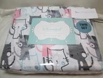 New Whimsical Collection Kitty Luv Twin Sheet Set Pink, Grey, Blue Nip. Fixed Price $37.98.