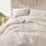Beige King Comforter Set Boho Chic Bedding With Elegant Pom Fringe, Soft Was.... Fixed Price $33.66.