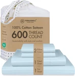 100% Cotton Sheets For Queen Size Bed - 600 Thread Count Set Wi. Fixed Price $90.99.