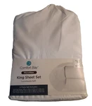 Comfort Bay Sheet Set 4PC King White Microfiber Luxuriously Soft New. Fixed Price $8.50.