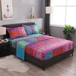 Pangzi Bohemian Retro Bedding SET,1 Fitted Sheet, Flat, 2 Pillow Case.... Fixed Price $35.78.