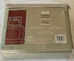 Bed Bath & Beyond King Sheet Set Green 300 Tc 100% Cotton New Old Stock. Fixed Price $35.21.