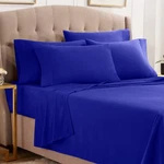 Empyrean King Size Set - 110 Gsm 6 Piece Bed Sheets, Double Brushed Lu.... Fixed Price $40.65.