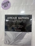 New Wamsutta Dream Zone Sateen White 400 Tc Piece Cotton Queen Sheet Set. Fixed Price $133.99.
