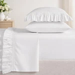 Loveshackfancy X Pottery Barn Ruffle Crochet Queen Sheet Set White Nwt. Fixed Price $149.99.