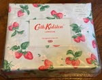 Cath Kidston London Summer Strawberry Duckegg Percale Queen Sheet Set. Fixed Price $68.00.