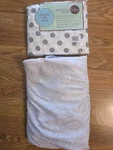 American Baby Company Cotton Fitted Crib Sheet White Gray Polka Dots. Fixed Price $12.00.