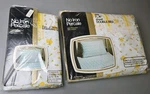 Vintag Jc Penney Yellow Floral, Lace Flat Sheet Double Bed Match Pillow Case Set. Fixed Price $35.00.