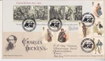 Portsmouth Pmk Gb Royal Mail Fdc 2012 Charles Dickens Stamp Set & Sheet Handwrit. Fixed Price $8.58.