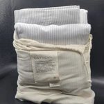 Coyuchi Climate Beneficial Cotton Soft Washed Sheet Set Ca King Grey Striped Nwt. Fixed Price $184.97.
