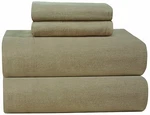Pointehaven Heavy Weight Printed 100-PERCENT Cotton Flannel Full Sheet Set, Flax. Fixed Price $41.99.