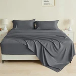 Gokotta Queen Size Bed Sheets 4 Piece Set, 100% Rayon Derived From Bamboo, Co.... Fixed Price $131.31.