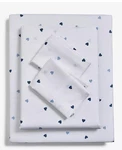 Arch Studio Queen Sheet Set Blue Hearts 100% Cotton Deep Fitted Machine Wash. Fixed Price $49.00.