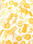Where The Polka Dots Roam Sheet Set Folk Animals Marigold Yellow Floral Full. Fixed Price $30.00.