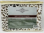 Pointehaven Soft Cotton Flannel Deep Pocket Queen Sheet Set Leopard Animal Print. Fixed Price $75.99.