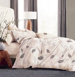 Elegant Leaves 100% Cotton Bedding Set: Duvet Cover Or Sheet Set, All Sizes. Fixed Price $74.99.