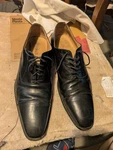 John W. Nordstrom Italian Cap-toe Oxford Shoes Black Calfskin Vero Cuoio Lea. Fixed Price $29.95.
