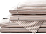 Printed 100% Cotton Percale Sheet Set, Spice Pinstripe, Twin. Fixed Price $44.99.