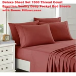 King Sweet Home Collection 6 Pc 1500 Thread Count Deep Pocket Bedroom Sheet Set. Fixed Price $45.00.