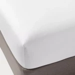 Room Essentials Easy Care Cotton Blend Sateen Fitted Sheet, King - White. Fixed Price $32.63.