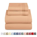 Queen Sheet Sets, 1800 Series Deep Pocket 4 Piece, Luxury Soft Microfiber Bed. Fixed Price $62.96.