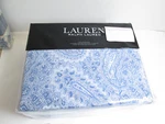 New Ralph Lauren Bantry Paisley Flannel Twin Sheet Set Blue. Fixed Price $64.98.