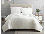 Hallmart Bedding Essentials Mansfield 3PC F/queen Ivory Crinkle Coverlet Set. Fixed Price $47.99.