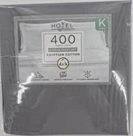 Hotel Signature Sateen King 400TC Egyptian Cotton Sheet Set Gray 6PC Wrinkle. Fixed Price $59.00.