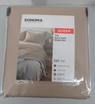 Sonoma Easy Care Sheet Set Queen 525 Thread Count Khaki Deep 18". Fixed Price $74.99.
