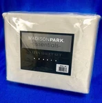 Madison Park Essentials Ivory Satin Wrinkle-free 6-PIECE King Sheet Set. Fixed Price $29.99.