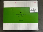 New 4PC Kate Spade Full Size Sheet Set Grey Stripes & Pink Hearts Classy. Fixed Price $59.95.