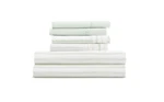 Kaycie Gray Microfiber Sheet Set- Green And White Stripes. Fixed Price $35.99.