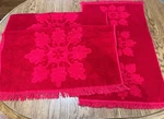 3 Vtg Red Snowflake Cannon Royal Family Towels 2 Bath 1. Fixed Price $22.49.