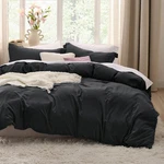 Bedsure Black Duvet Cover Queen Size - 3 Pieces Prewashed Extra Soft Bedding .... Fixed Price $38.22.