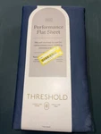 Full 400 Thread Count Performance Flat Sheet Metallic Blue - Threshold: Cotton. Fixed Price $12.00.