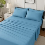 Loyal Berry 6 Piece King Bed Sheet Set Light Blue Super Soft Hypoallergenic. Fixed Price $28.00.