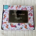 Betsey Johnson Dachshund Diva Dogs Queen Sheet Set 6PC Bubble Bath Bedding Gift. Fixed Price $54.98.