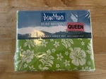 Dean Miller Hibiscus Green 4 Pc Queen Hawaii Surf Bedding Sheet Set C68. Fixed Price $109.99.