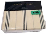 Ralph Lauren Isla Menorca Stripe King Bed Skirt Cream Blue 18" Drop Sealed New. Fixed Price $114.99.