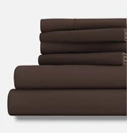 Ienjoy Home Brown Choco Solids Style 6-PC. Sheet Set, King Size. Fixed Price $28.62.