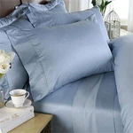Sky Blue Solid Bed Sheet Set Choose Size's 1000 Thread Count 100% Egyp Cotton. Fixed Price $85.31.
