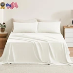 Tosmo Pure Linen Sheets Set, 100% French Natural Flax Bedding 3PC New. Fixed Price $181.70.