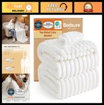 Cozy King Size Fleece Blanket - Soft Off White Bedding Throw For Women & Girls,. Fixed Price $63.99.