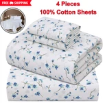 Cooling & Crisp 100% Cotton Percale Queen Sheet Set Breathable, Deep Pockets. Fixed Price $56.76.