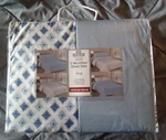 Lot TW0 (2) Home Microfiber Coordinating King Sheet Sets Blue & Print. Fixed Price $49.99.
