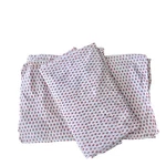 West Elm Sheet Set Flat & 2 Pillow Cases Red White Geometric Print Cotton Queen. Fixed Price $129.00.